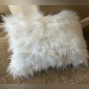 Faux Furry Throw Pillow